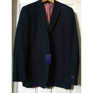 ALAN FLUSSER MENS NEW BLUE 55%LINEN 45%RAYON SPORT COAT JACKET BLAZER SIZE: M
